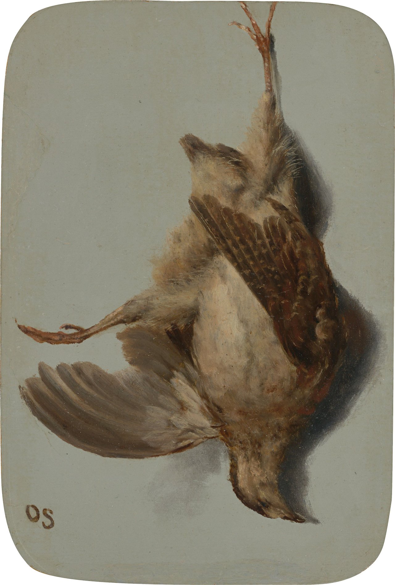 Auf diesem Bild ist das folgende Kunstwerk zu sehen: Otto Scholderer. Studie eines Rebhuhns.
