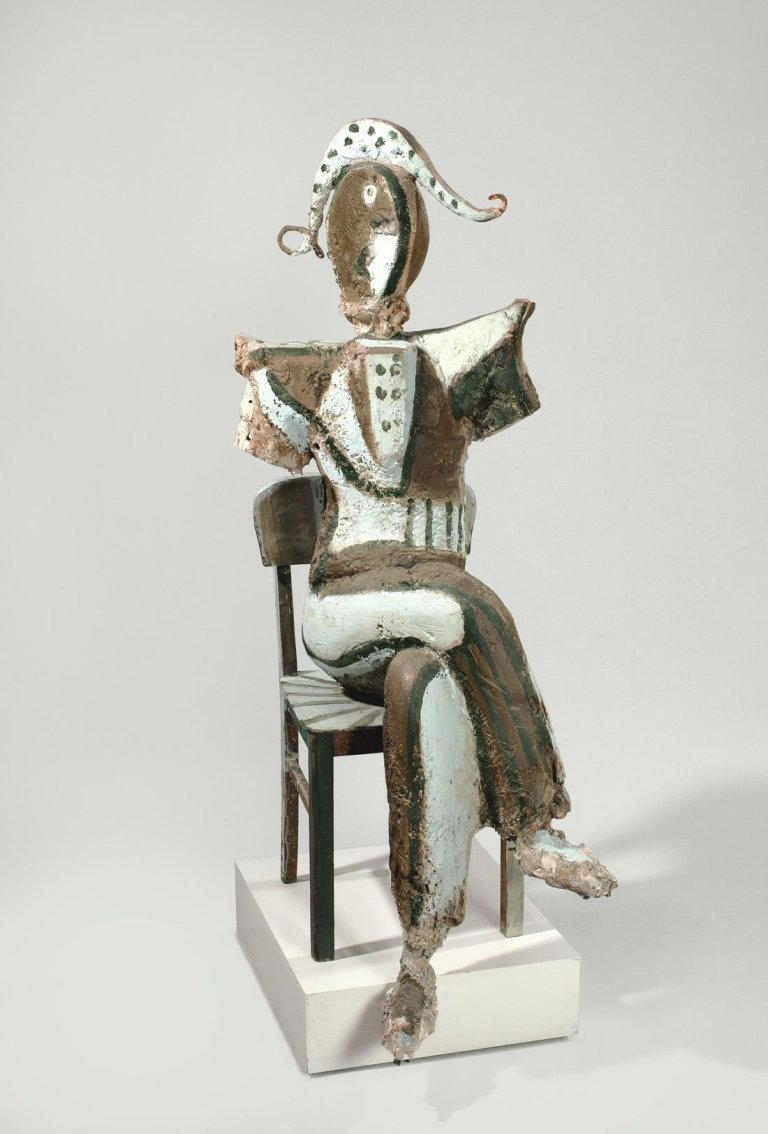 Auf diesem Bild ist das folgende Kunstwerk zu sehen: Markus Lüpertz. Pierrot Lunaire (Harlekin). 1983/84.