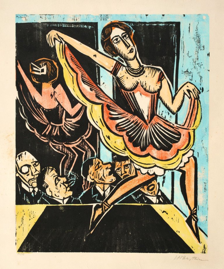 Auf diesem Bild ist das folgende Kunstwerk zu sehen: Max Pechstein. „Tänzerin im Spiegel“. 1923.