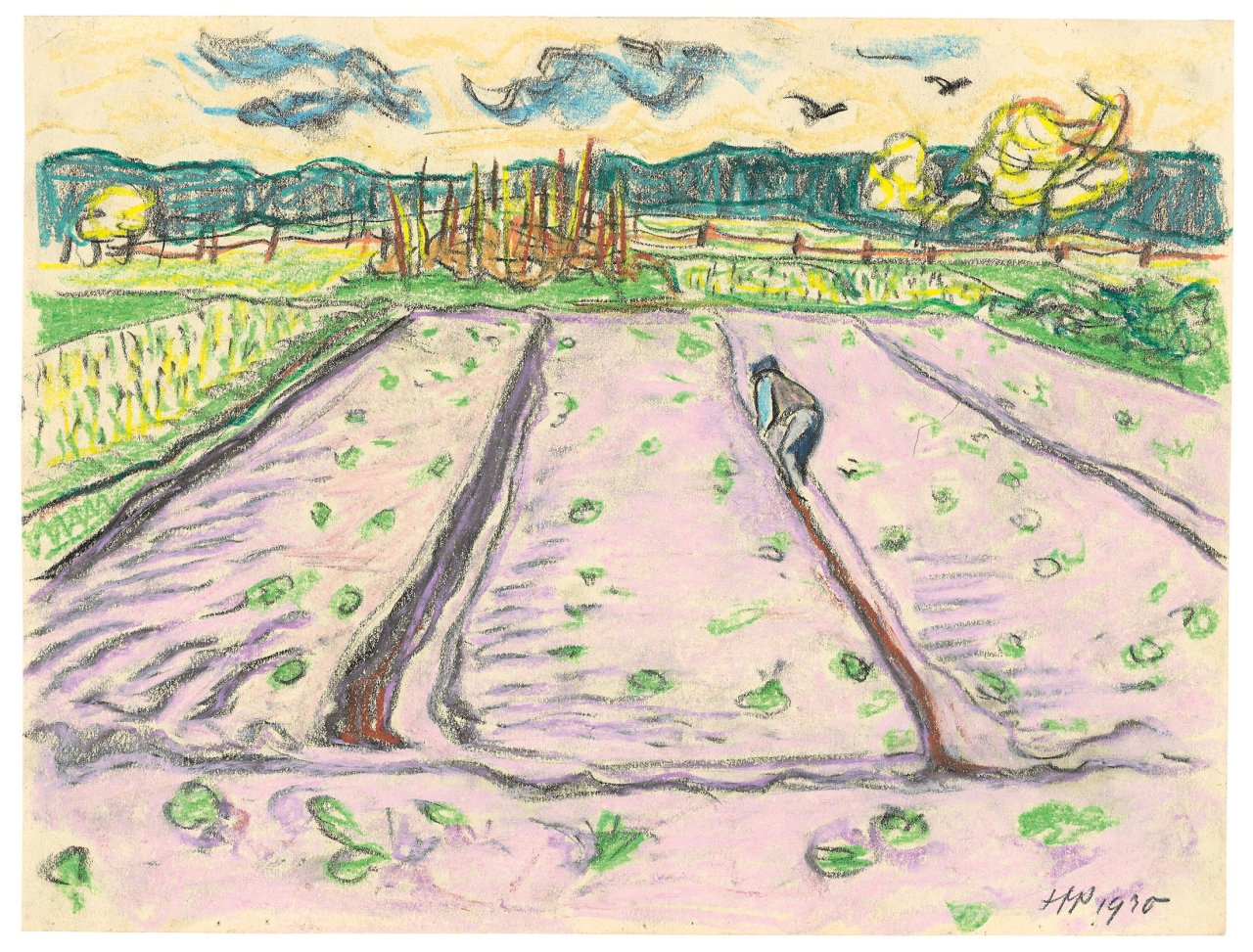 Auf diesem Bild ist das folgende Kunstwerk zu sehen: Max Pechstein. Feldarbeit. 1930.