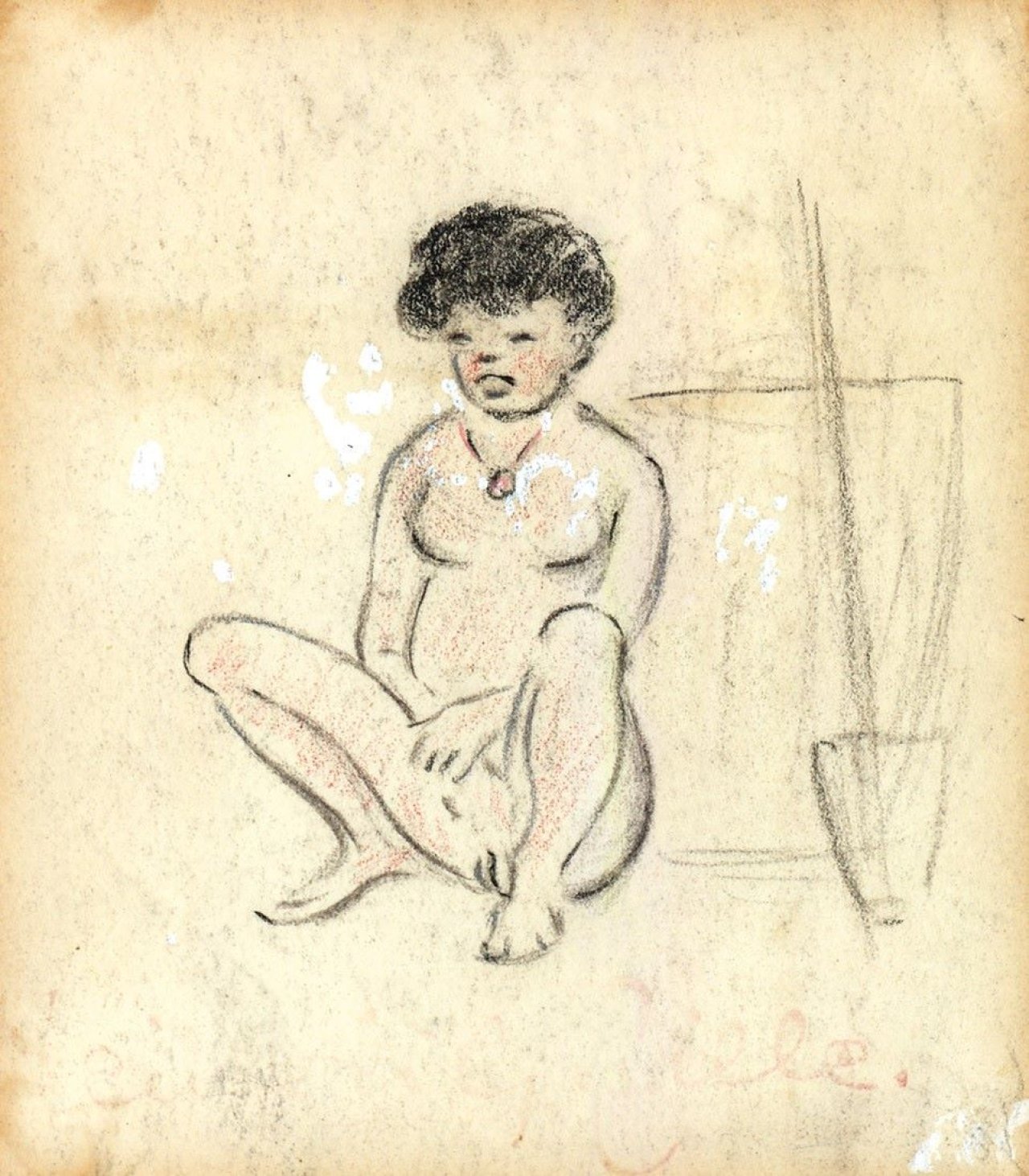 Auf diesem Bild ist das folgende Kunstwerk zu sehen: Heinrich Zille. Weiblicher Akt.