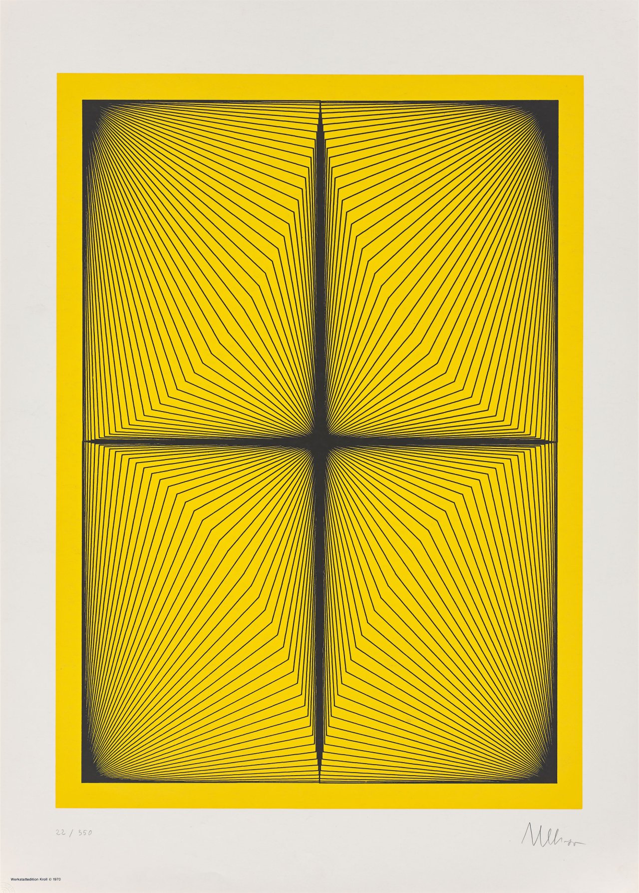 Auf diesem Bild ist das folgende Kunstwerk zu sehen: Georg Nees. Ohne Titel. 1970.