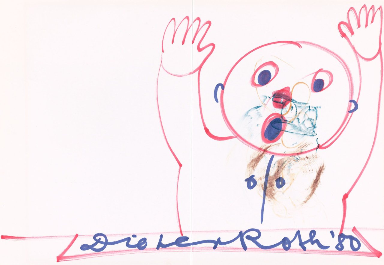 Auf diesem Bild ist das folgende Kunstwerk zu sehen: Dieter Roth. „Selfportrait as Sprinter“. 1980.