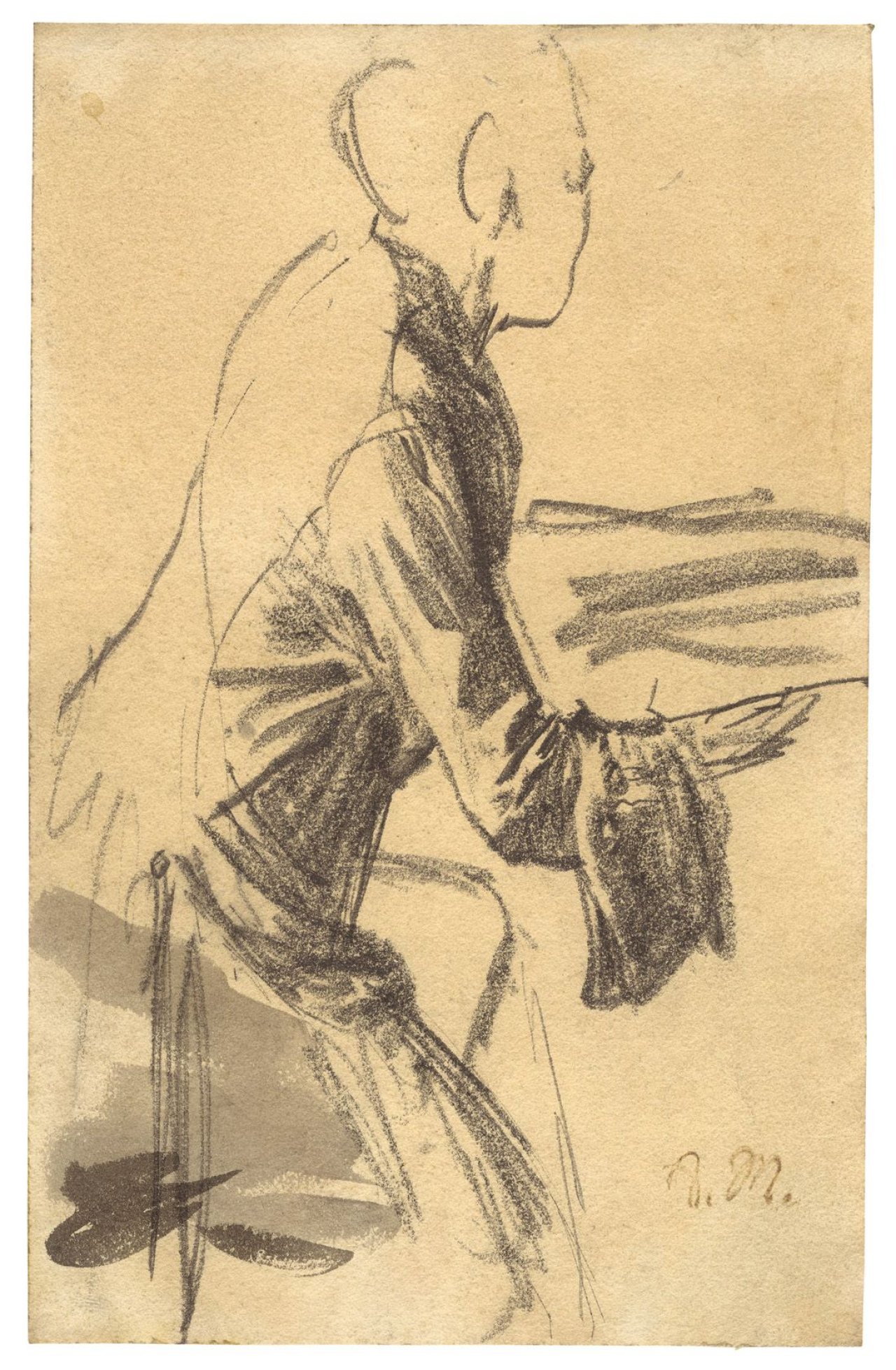 Auf diesem Bild ist das folgende Kunstwerk zu sehen: Adolph Menzel. Konvolut von fünf Skizzen.