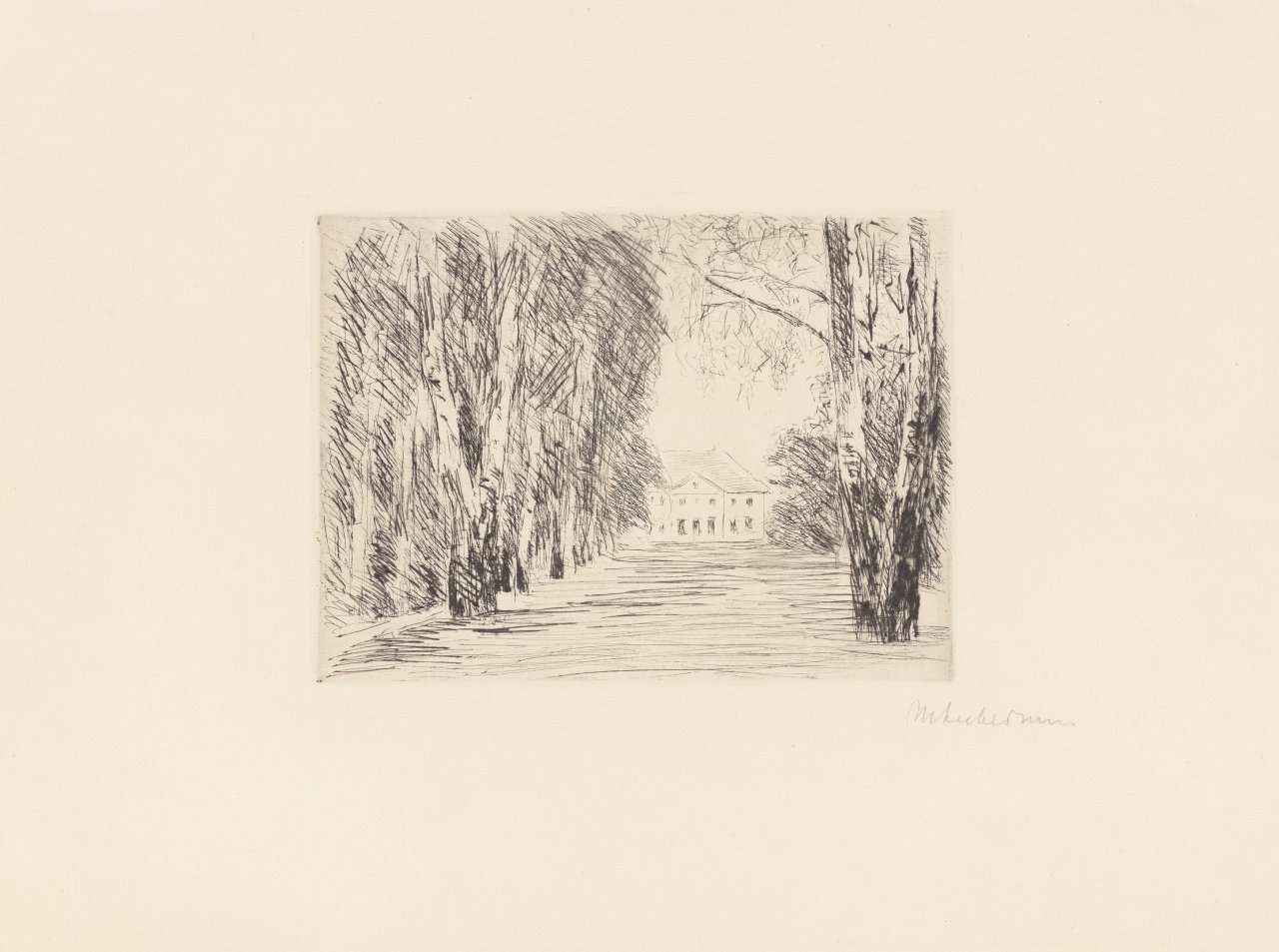 Auf diesem Bild ist das folgende Kunstwerk zu sehen: Max Liebermann. „Haus am Wannsee“. 1926.