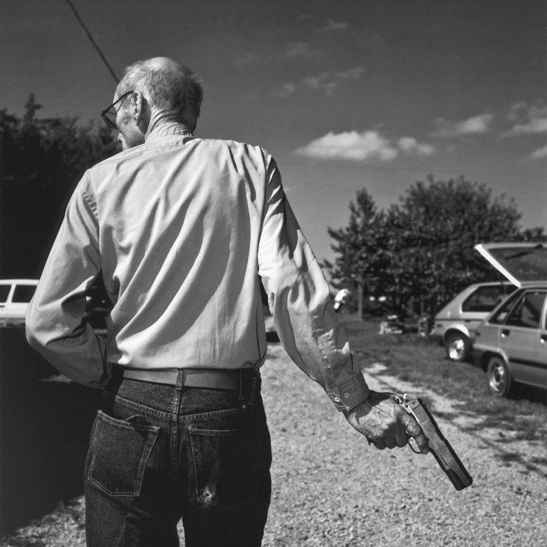 Auf diesem Bild ist das folgende Kunstwerk zu sehen: Volker Hinz. „Poet und Schriftsteller William S. Burroughs“. 1987.