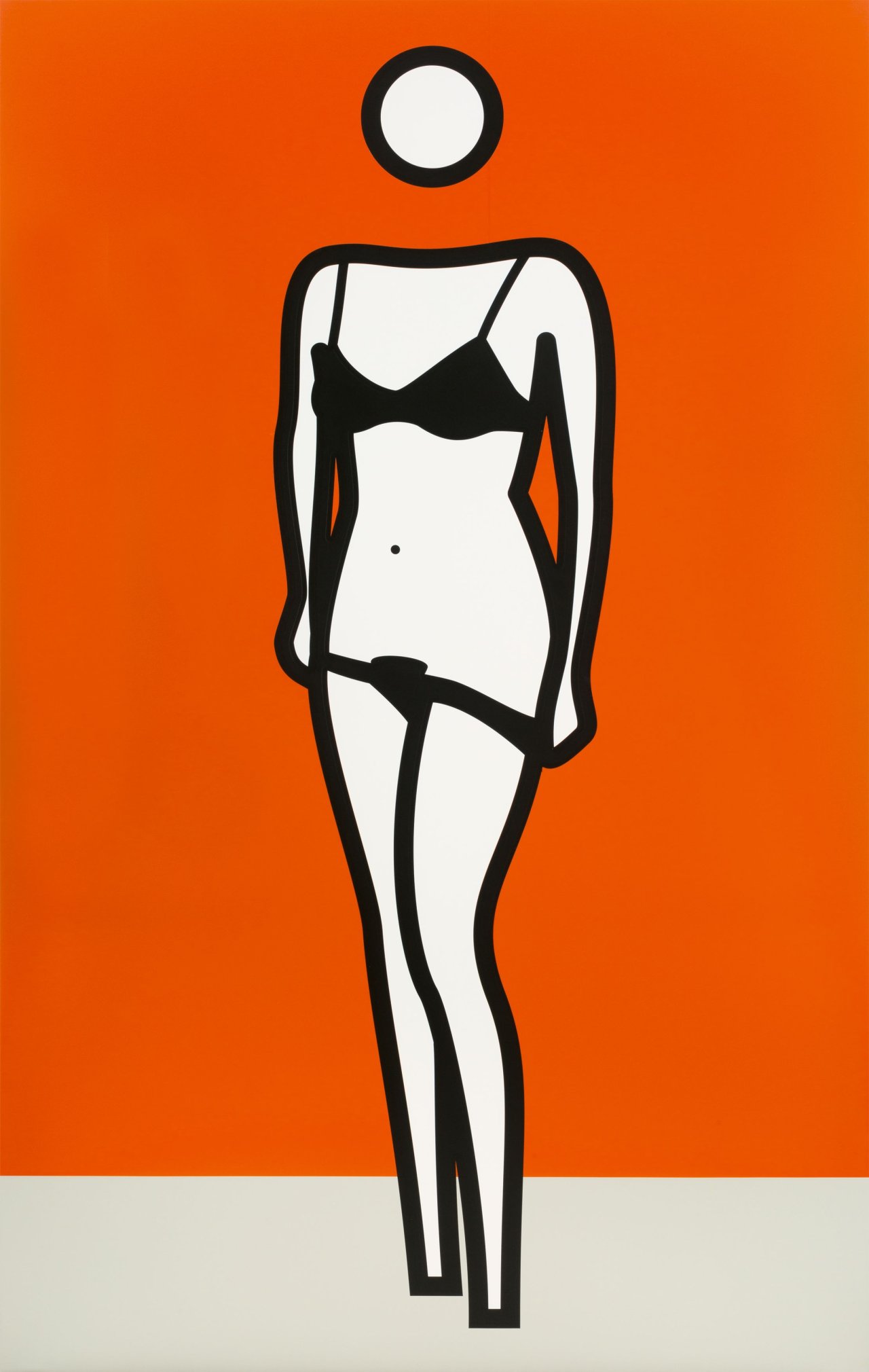This picture shows the following artwork: Julian Opie. ”Woman Undressing 1”. 2002.