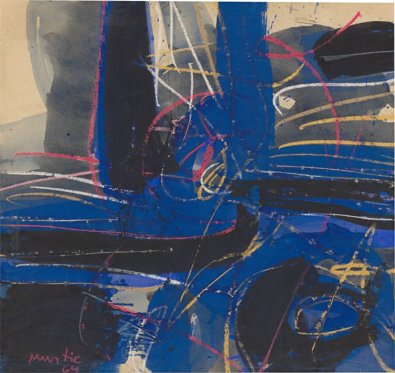 Auf diesem Bild ist das folgende Kunstwerk zu sehen: Edo Murtić. Ohne Titel. 1964.