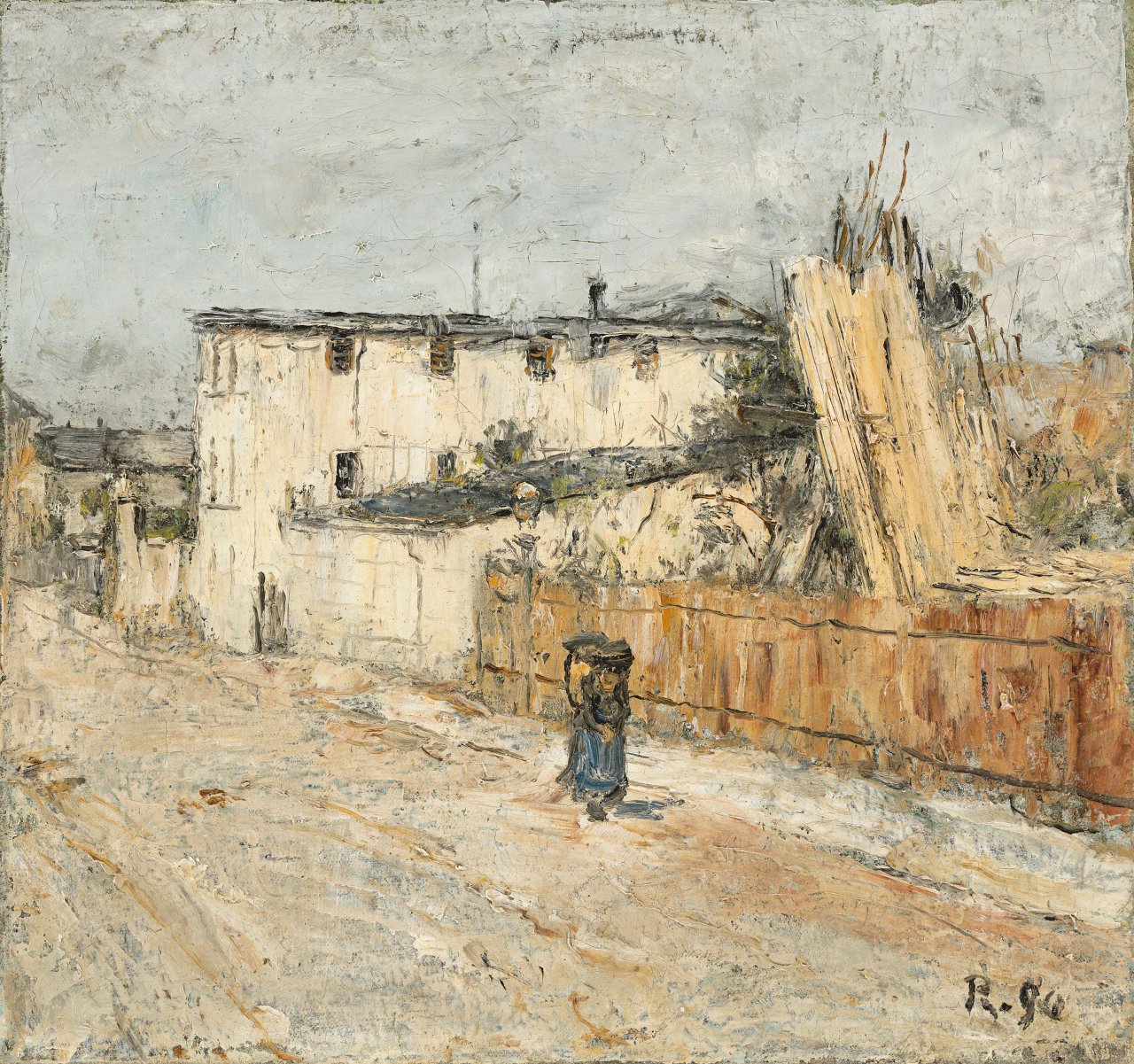 Auf diesem Bild ist das folgende Kunstwerk zu sehen: Christian Rohlfs. „Hausknechtstraße in Weimar“. Um 1889.