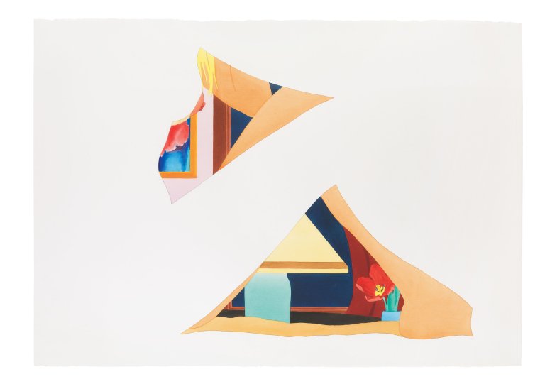 Auf diesem Bild ist das folgende Kunstwerk zu sehen: Tom Wesselmann. Study for Bedroom Painting #71 (Double Drop-Out). 1982.