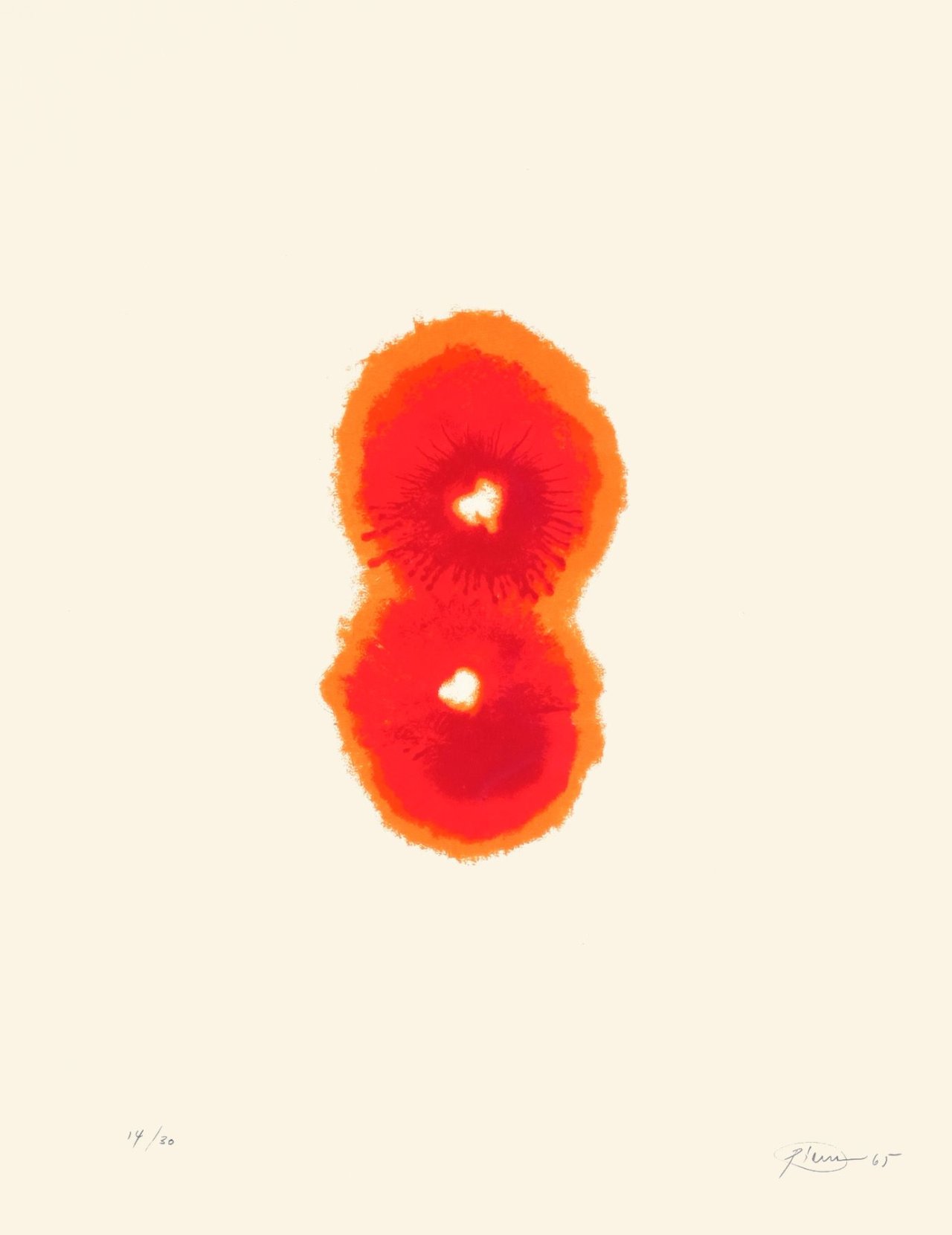 Auf diesem Bild ist das folgende Kunstwerk zu sehen: Otto Piene. Ohne Titel. 1965.