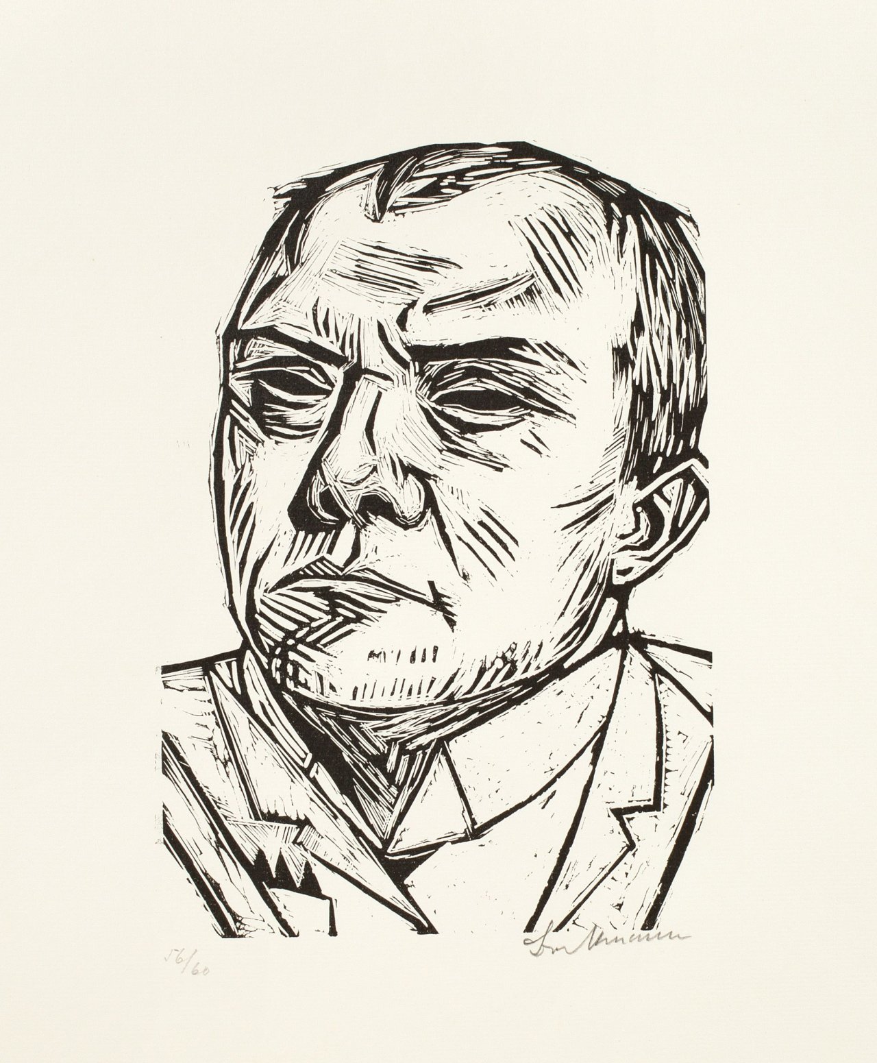 Auf diesem Bild ist das folgende Kunstwerk zu sehen: Max Beckmann. „Selbstbildnis“. 1922.