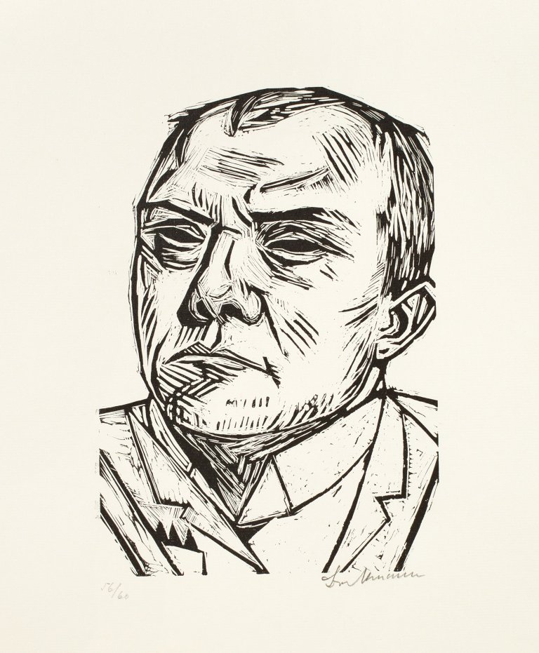 Auf diesem Bild ist das folgende Kunstwerk zu sehen: Max Beckmann. „Selbstbildnis“. 1922.
