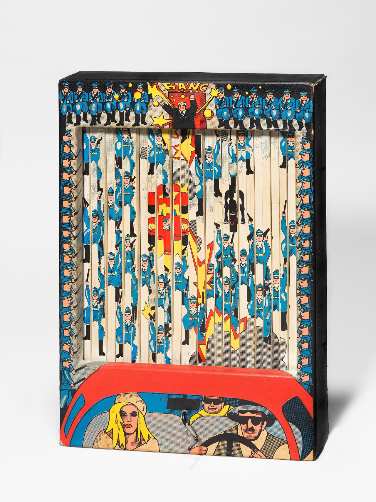Auf diesem Bild ist das folgende Kunstwerk zu sehen: Thomas Bayrle. „Bonnie & Clyde“. 1969.