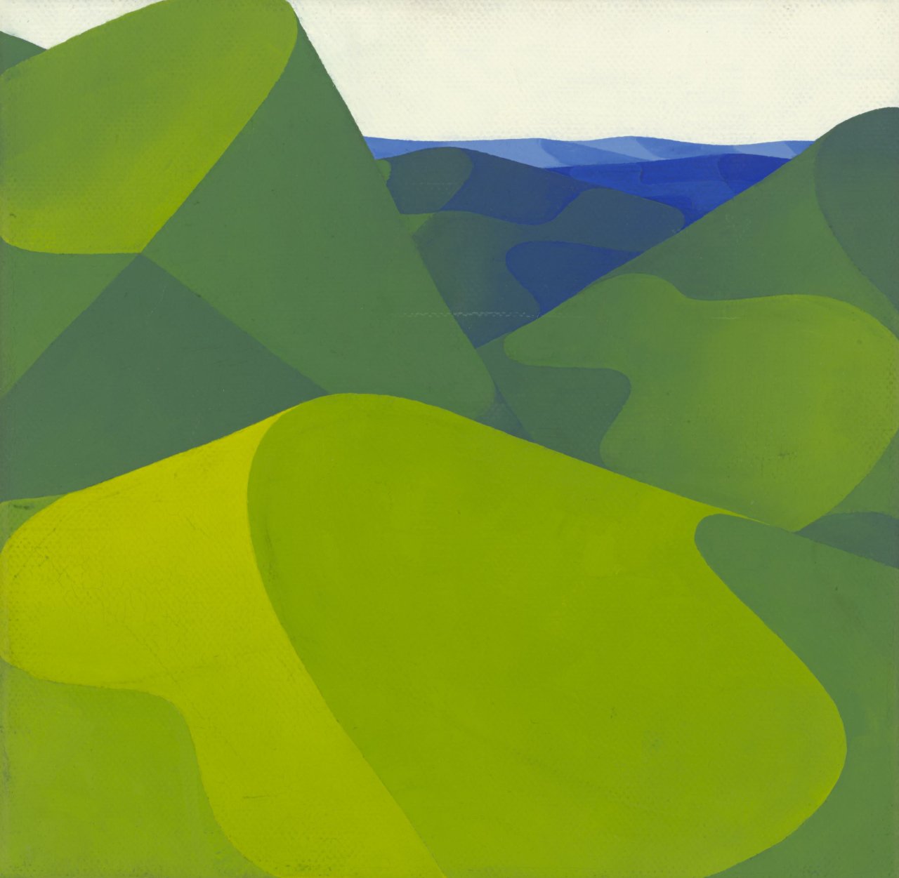 Auf diesem Bild ist das folgende Kunstwerk zu sehen: Albrecht Schnider. „Landschaft“. 1999.