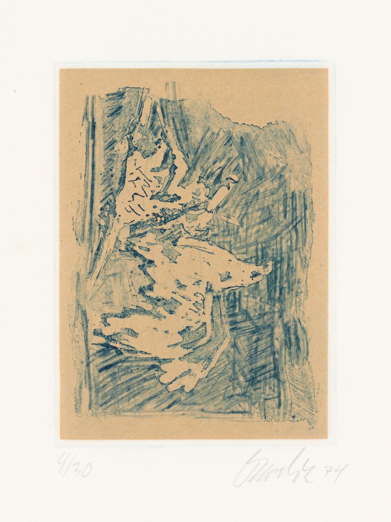 This picture shows the following artwork: Georg Baselitz. „Ohne Titel“. 1974.