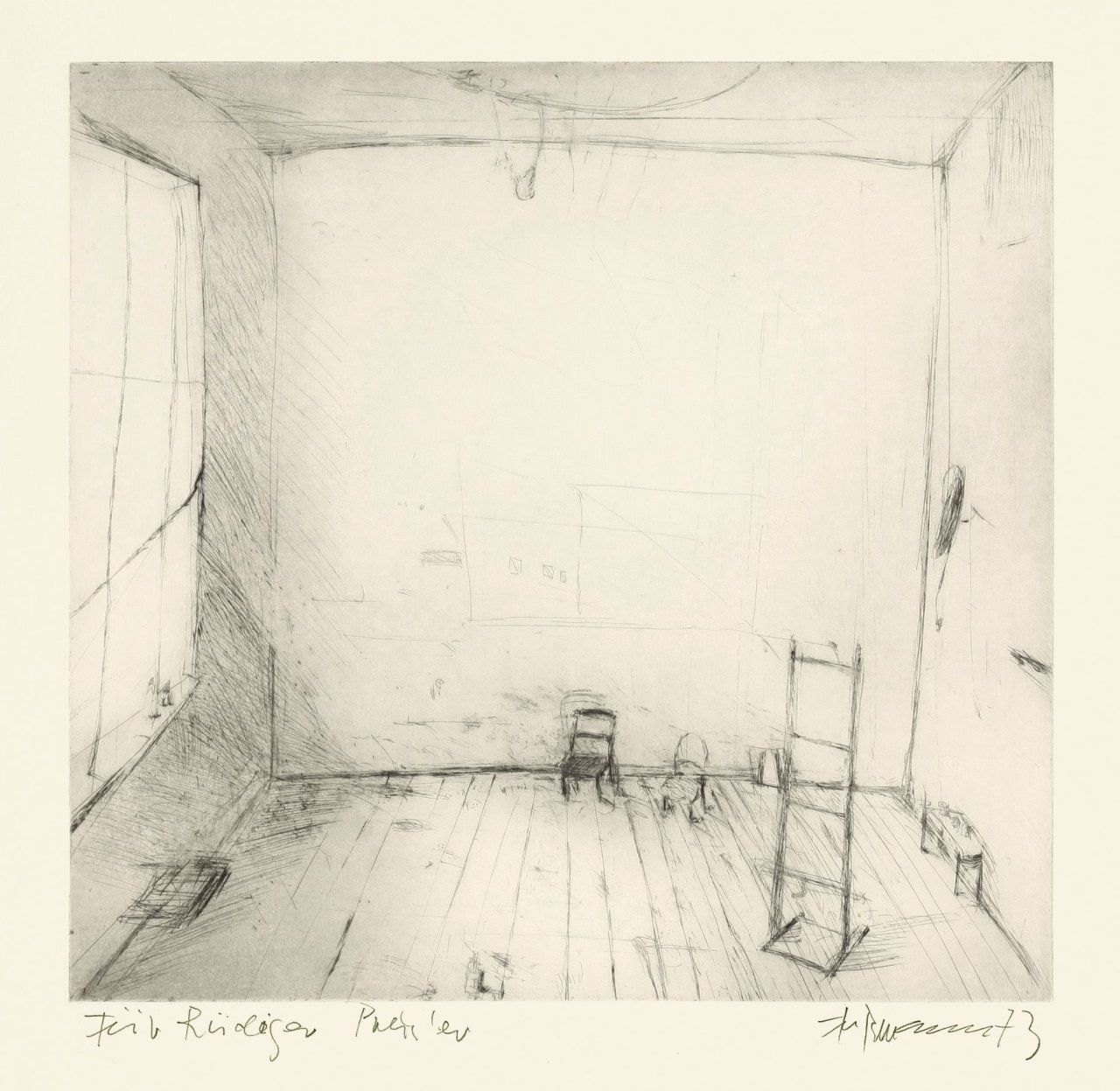 Auf diesem Bild ist das folgende Kunstwerk zu sehen: Klaus Fußmann. „Großes Interieur“. 1978.