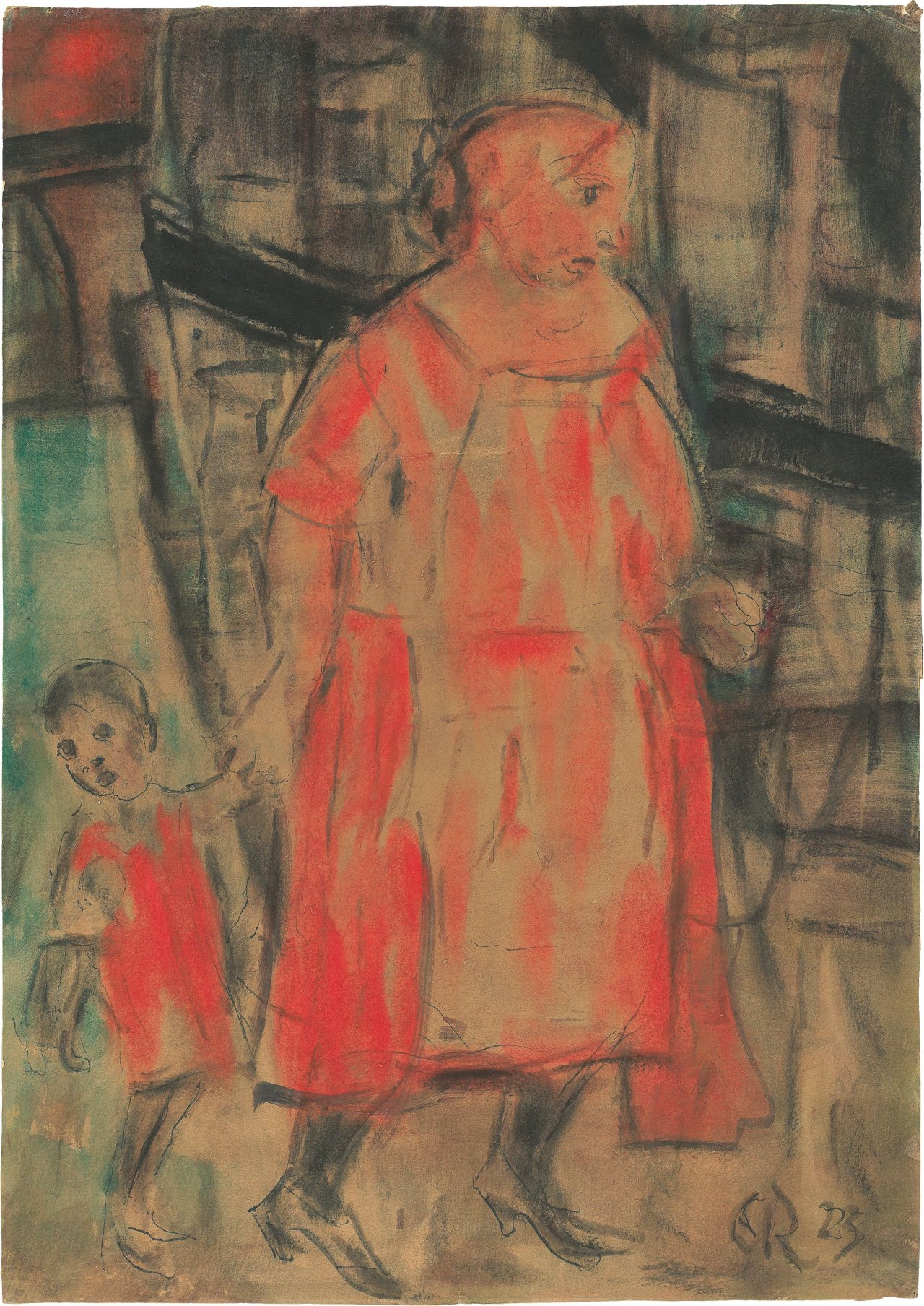 Auf diesem Bild ist das folgende Kunstwerk zu sehen: Christian Rohlfs. „Mutter und Kind“. 1923.