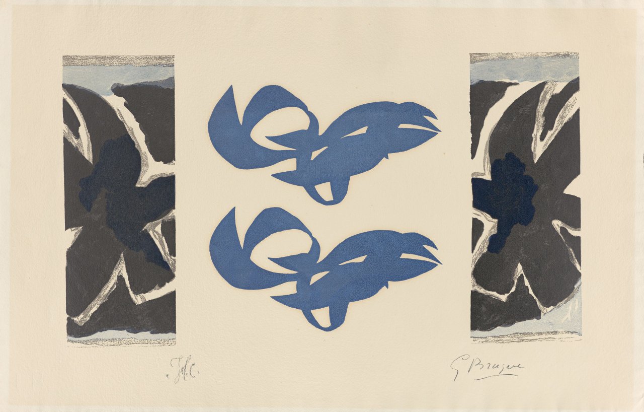 This picture shows the following artwork: Georges Braque. From: ”Si je mourais là-bas”. 1962.