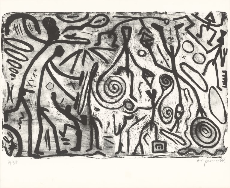 Auf diesem Bild ist das folgende Kunstwerk zu sehen: A.R. Penck. Ohne Titel.