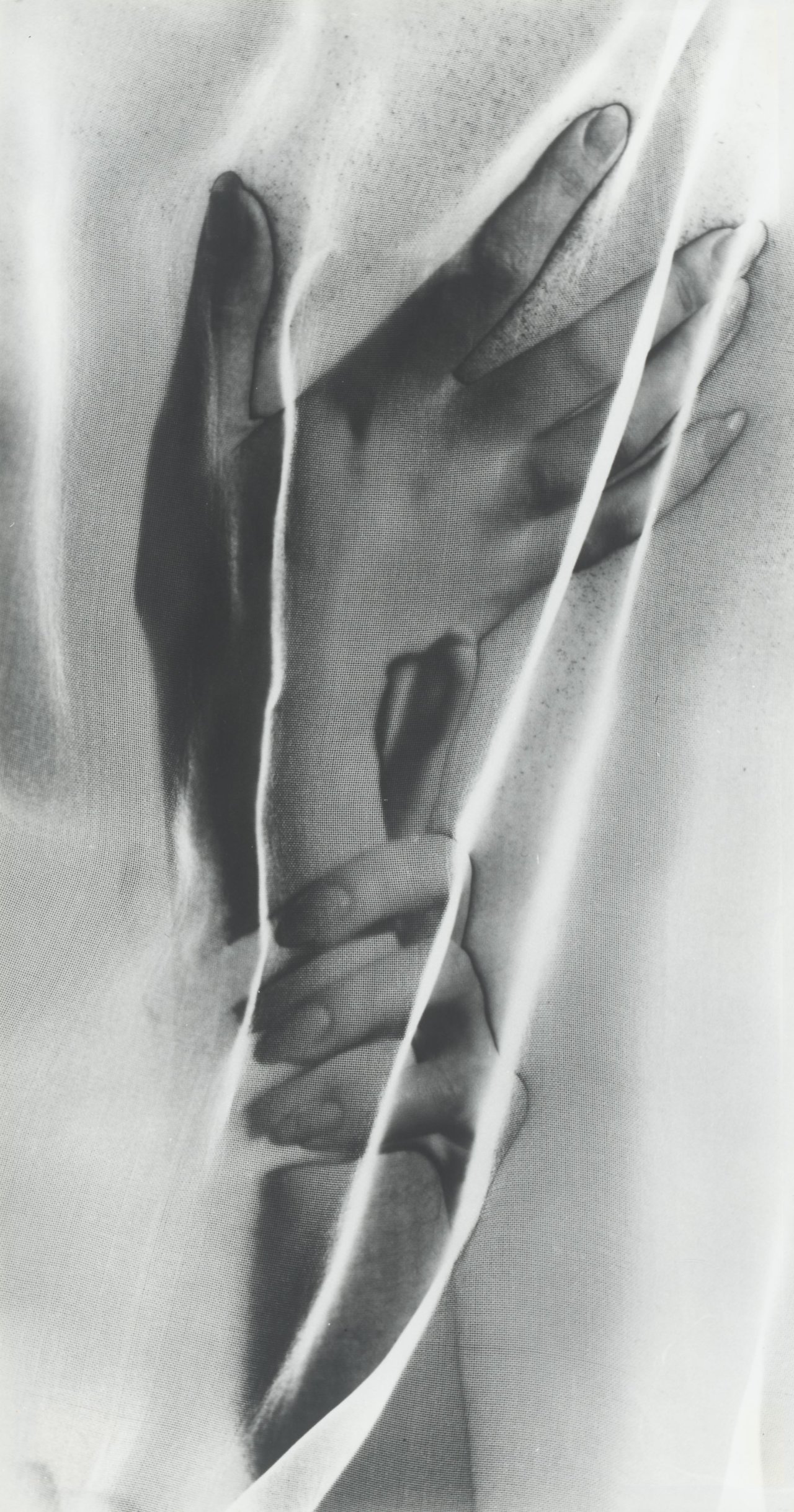 This picture shows the following artwork:  Man Ray. Solarized Hands. 1932.