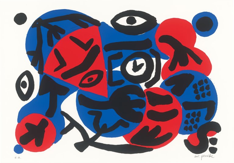 Auf diesem Bild ist das folgende Kunstwerk zu sehen: A.R. Penck. „Perry Rhodan 4“. 1996.