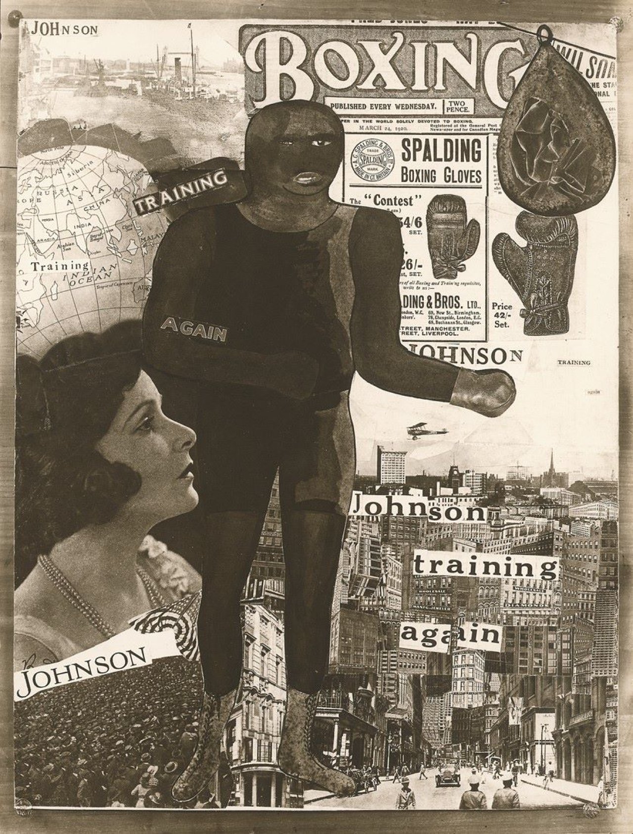 This picture shows the following artwork: Paul Citroen. Johnson training again. 1919.