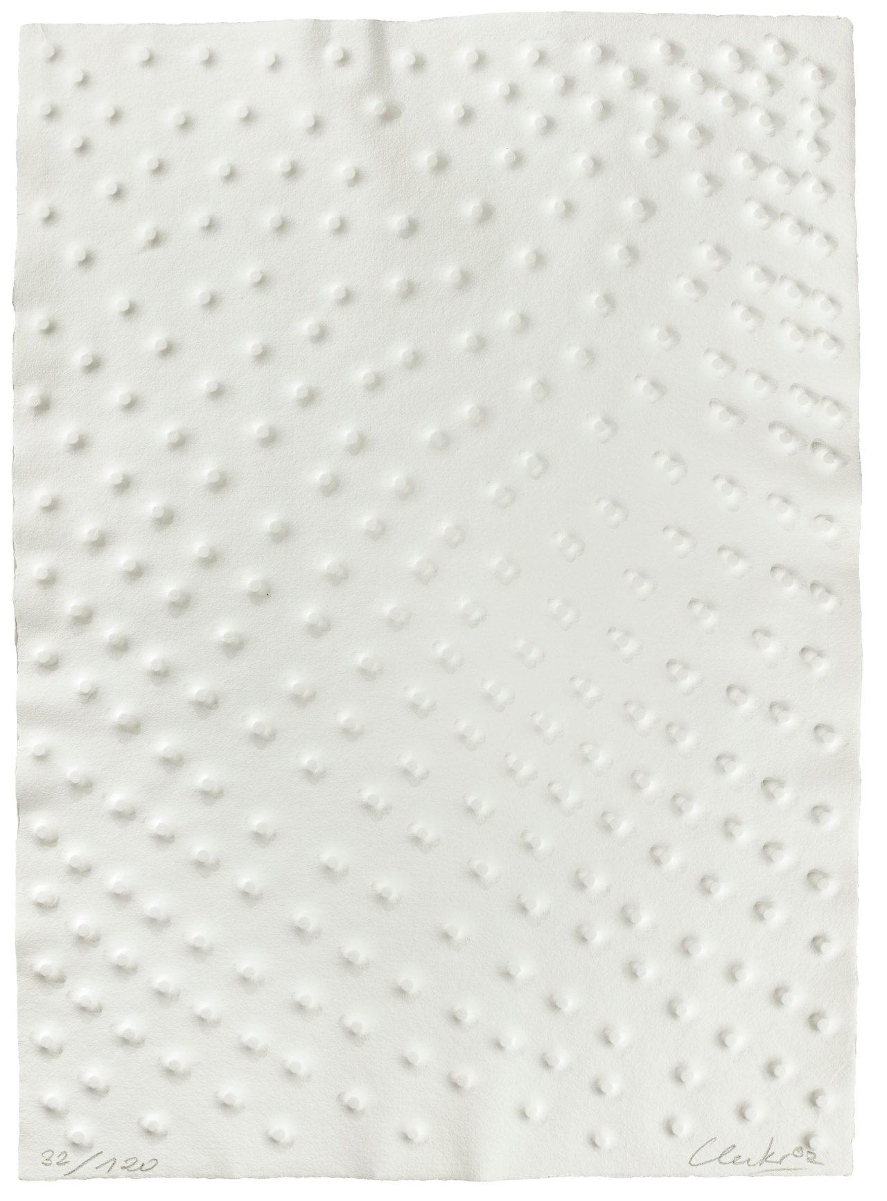 Auf diesem Bild ist das folgende Kunstwerk zu sehen: Günther Uecker. Aus: „Graphein“. 2002.