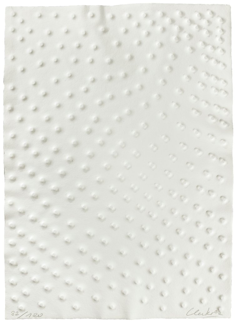 Auf diesem Bild ist das folgende Kunstwerk zu sehen: Günther Uecker. Aus: „Graphein“. 2002.