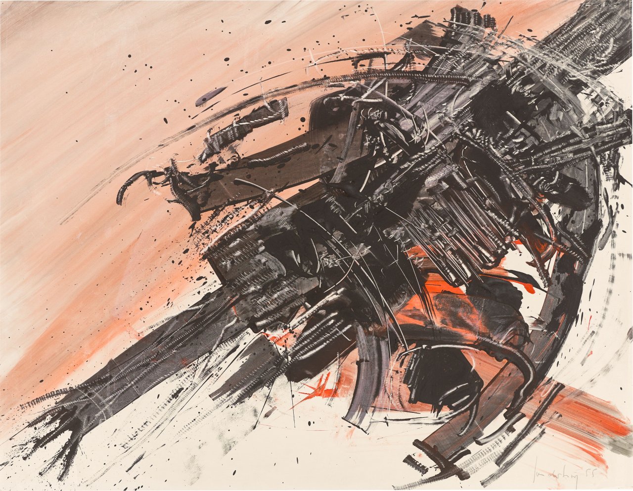 Auf diesem Bild ist das folgende Kunstwerk zu sehen: K.R.H. Sonderborg. Ohne Titel. 1955.