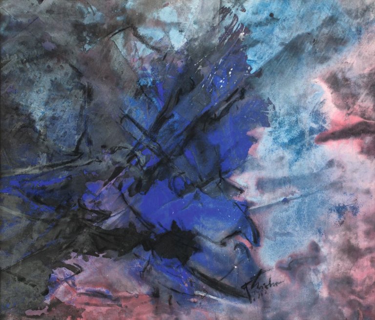 Auf diesem Bild ist das folgende Kunstwerk zu sehen: Fred Thieler. Ohne Titel. 1987.