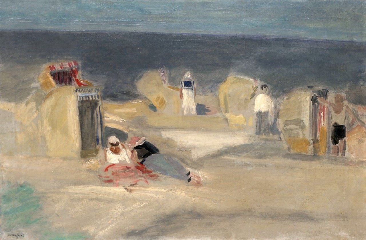 Auf diesem Bild ist das folgende Kunstwerk zu sehen: Ulrich Knispel. Strandszene.