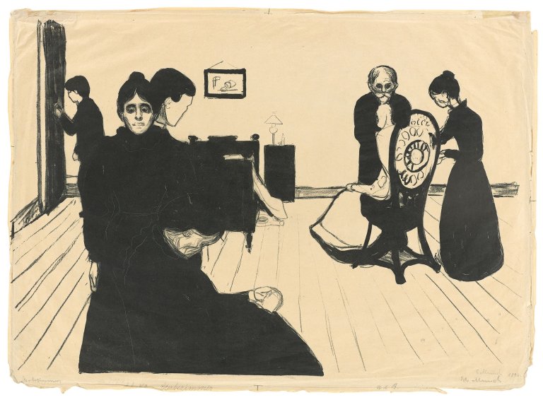 This picture shows the following artwork: Edvard Munch. „Der Tod im Krankenzimmer“. 1896.