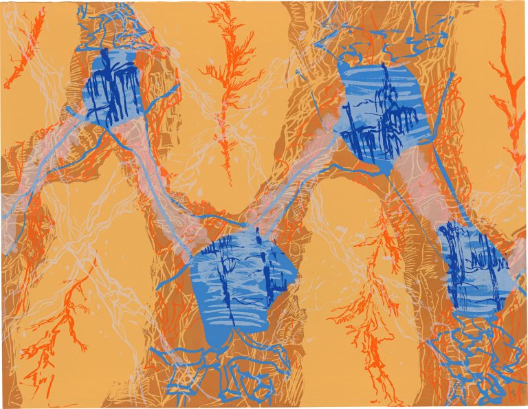 Auf diesem Bild ist das folgende Kunstwerk zu sehen: Per Kirkeby. Ohne Titel. 1996.