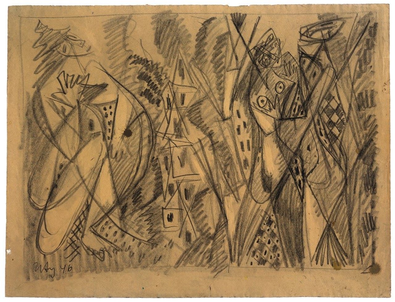 Auf diesem Bild ist das folgende Kunstwerk zu sehen: Ernst Wilhelm Nay. Ohne Titel. 1946.