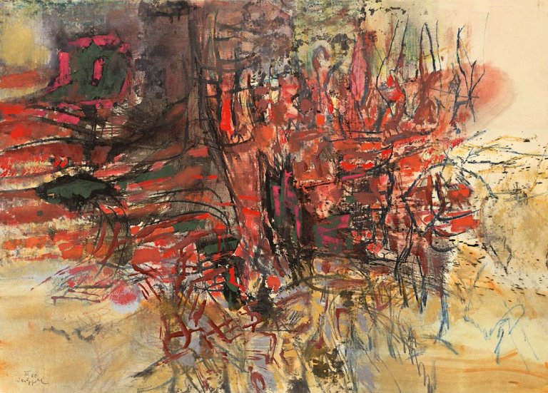 Auf diesem Bild ist das folgende Kunstwerk zu sehen: Conrad Westpfahl. „Ohne Titel“. 1960.