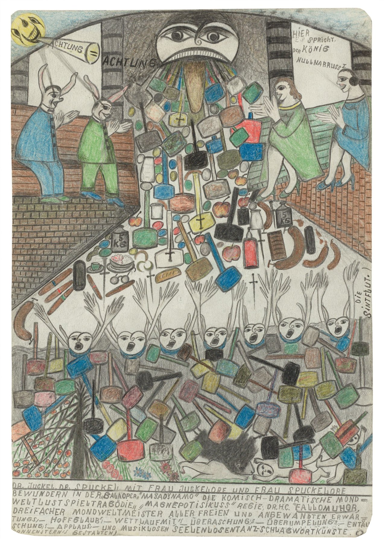 Auf diesem Bild ist das folgende Kunstwerk zu sehen: Friedrich Schröder-Sonnenstern. Die Sintflut. Um 1951.