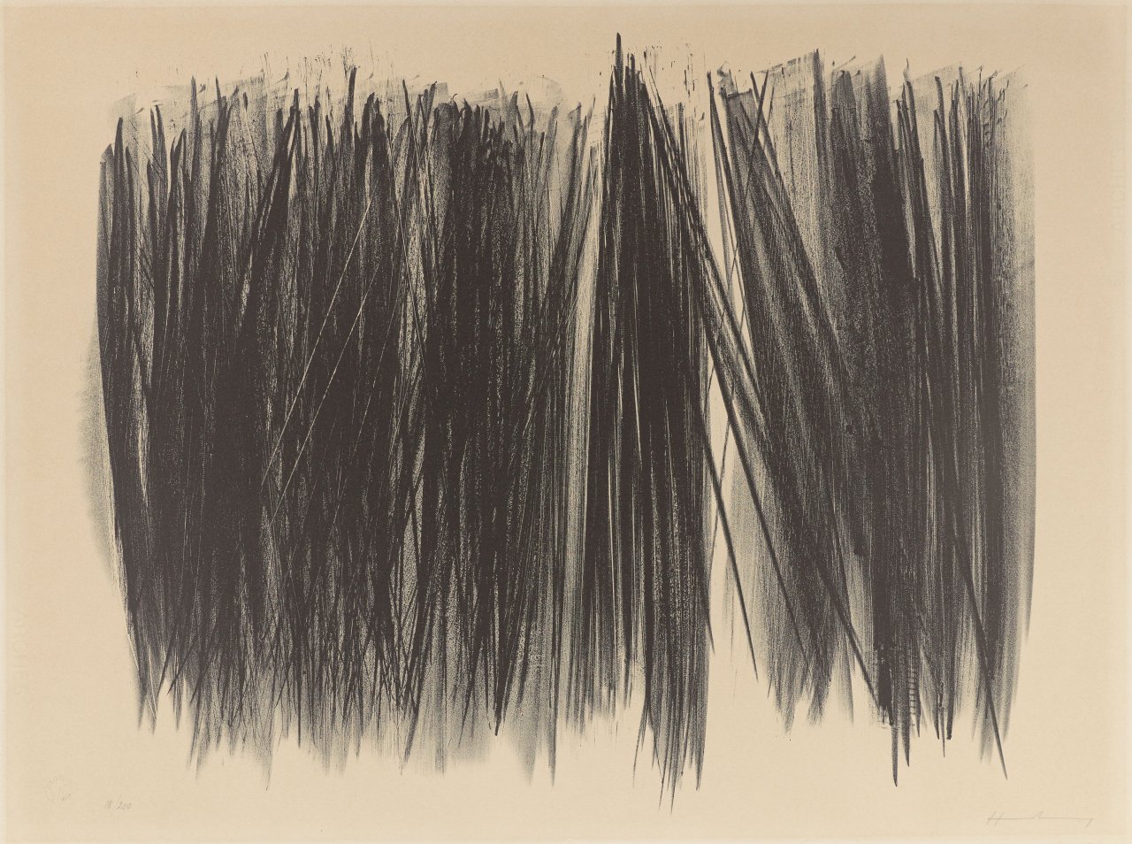 This picture shows the following artwork: Hans Hartung. „L 105“. 1963.