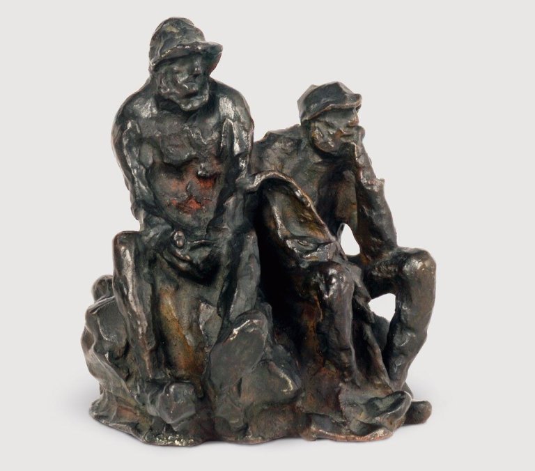 Auf diesem Bild ist das folgende Kunstwerk zu sehen: Bernhard Hoetger. „Alte Fischer“. Um 1904.