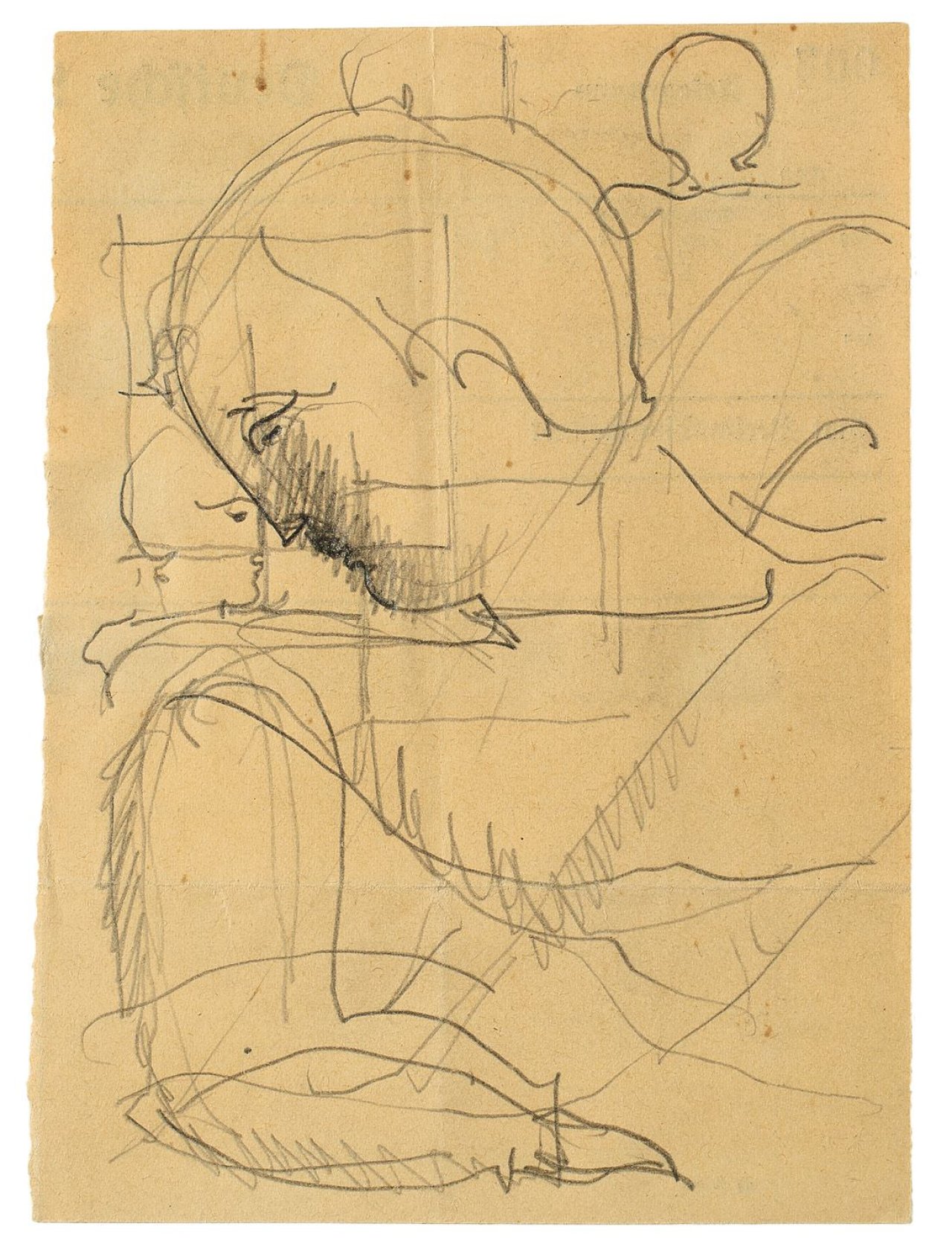 This picture shows the following artwork: Oskar Schlemmer. Profilkopf. 1933.