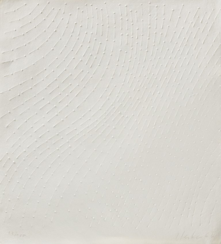 Auf diesem Bild ist das folgende Kunstwerk zu sehen: Günther Uecker. Ohne Titel. 1965.