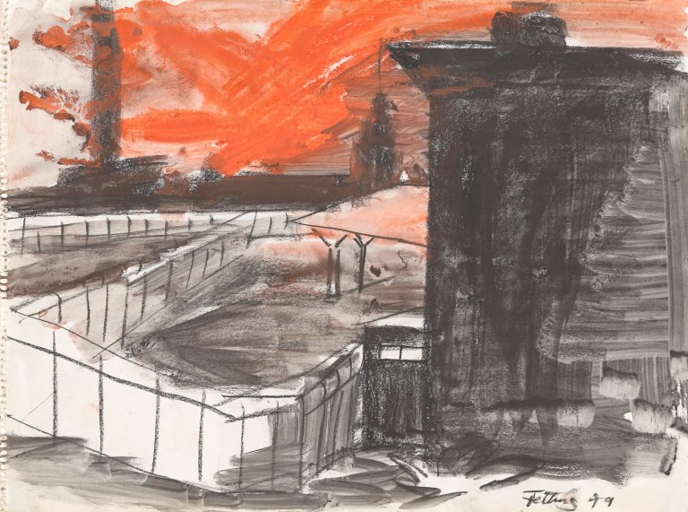 Auf diesem Bild ist das folgende Kunstwerk zu sehen: Rainer Fetting. Moritzplatz (Heinrich-Heine-Straße). 1979.