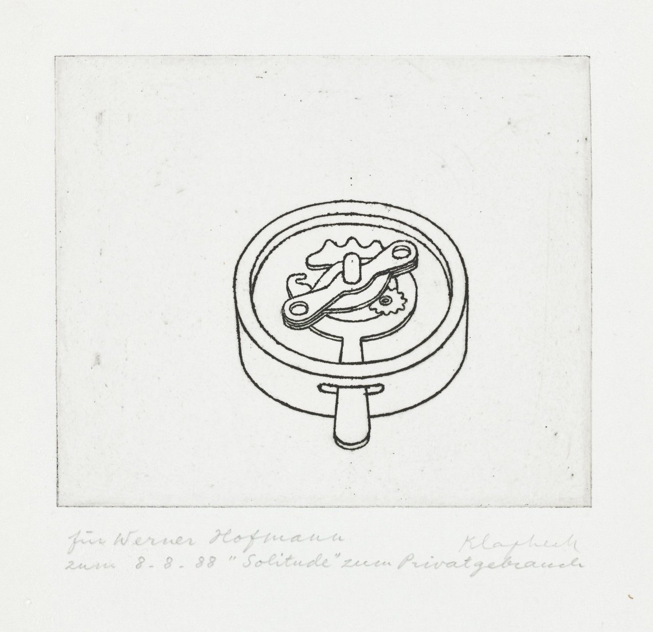 This picture shows the following artwork: Konrad Klapheck. „Solitude“. 1988.