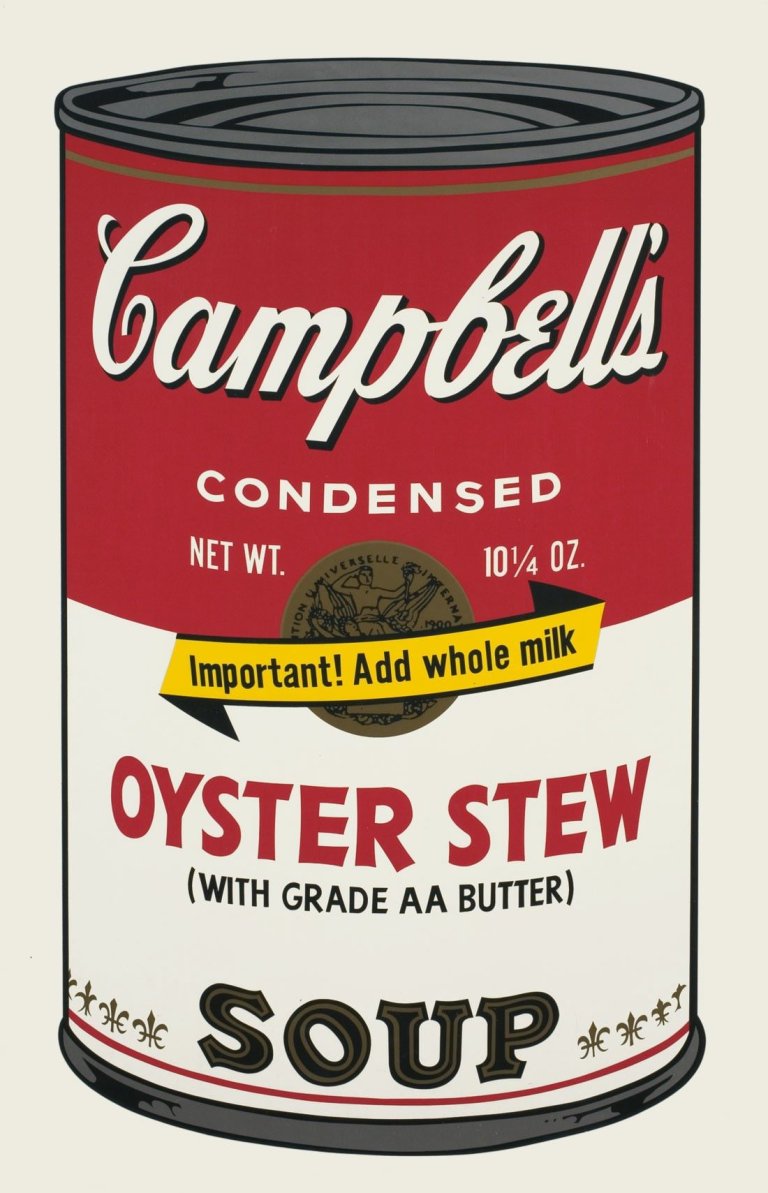 This picture shows the following artwork: Andy Warhol. Aus: „Campbell's Soup II“ (Oyster Stew Soup). 1969.
