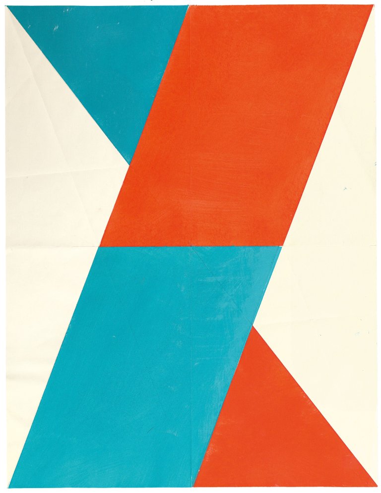 Auf diesem Bild ist das folgende Kunstwerk zu sehen: Hermann Glöckner. „Faltgrafik 4/30c“. 1977.