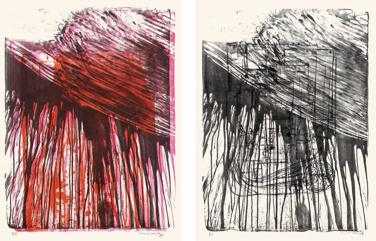 Auf diesem Bild ist das folgende Kunstwerk zu sehen: Hermann Nitsch. Ohne Titel. 1984/91.