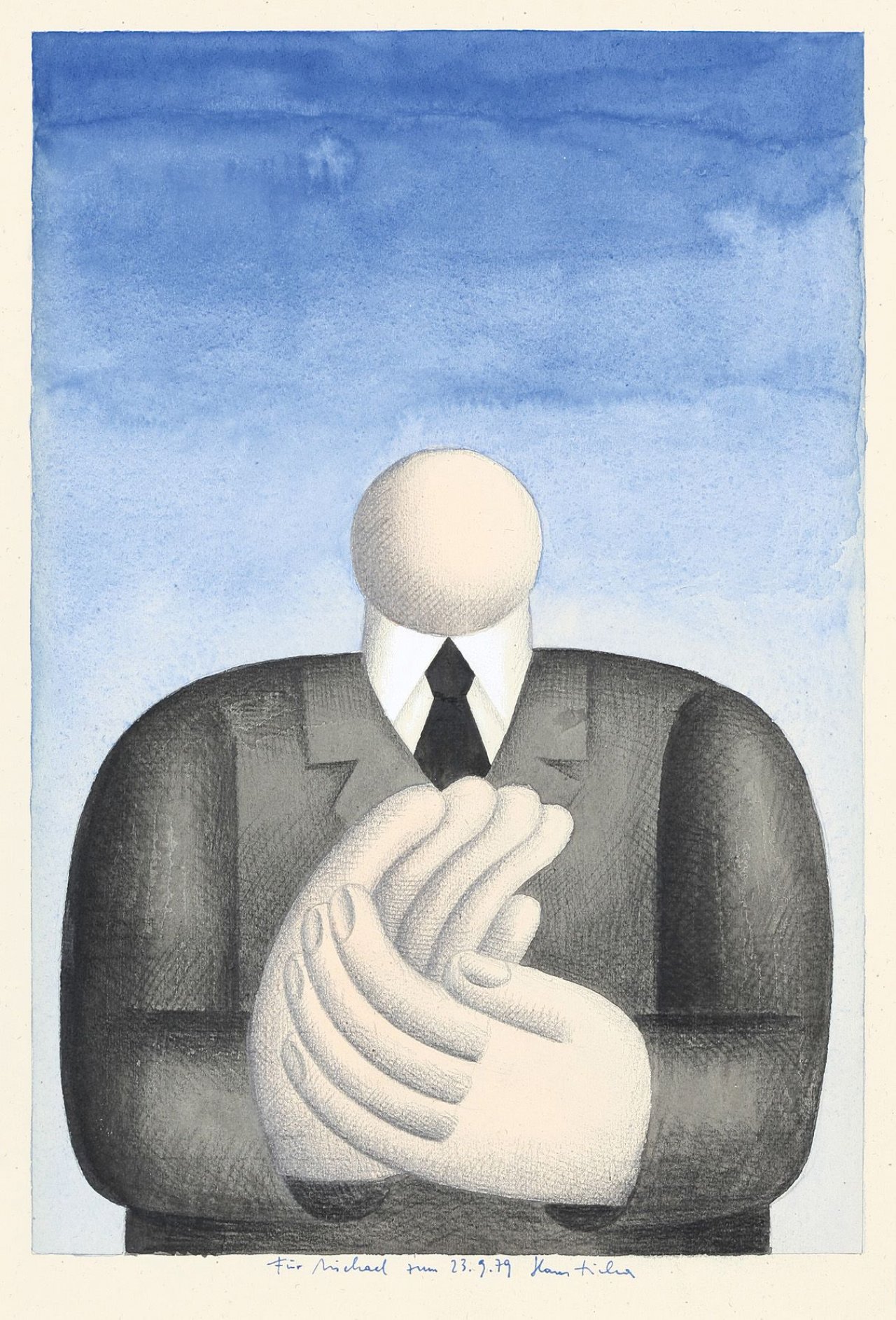 This picture shows the following artwork: Hans Ticha. Klatscher. 1976.