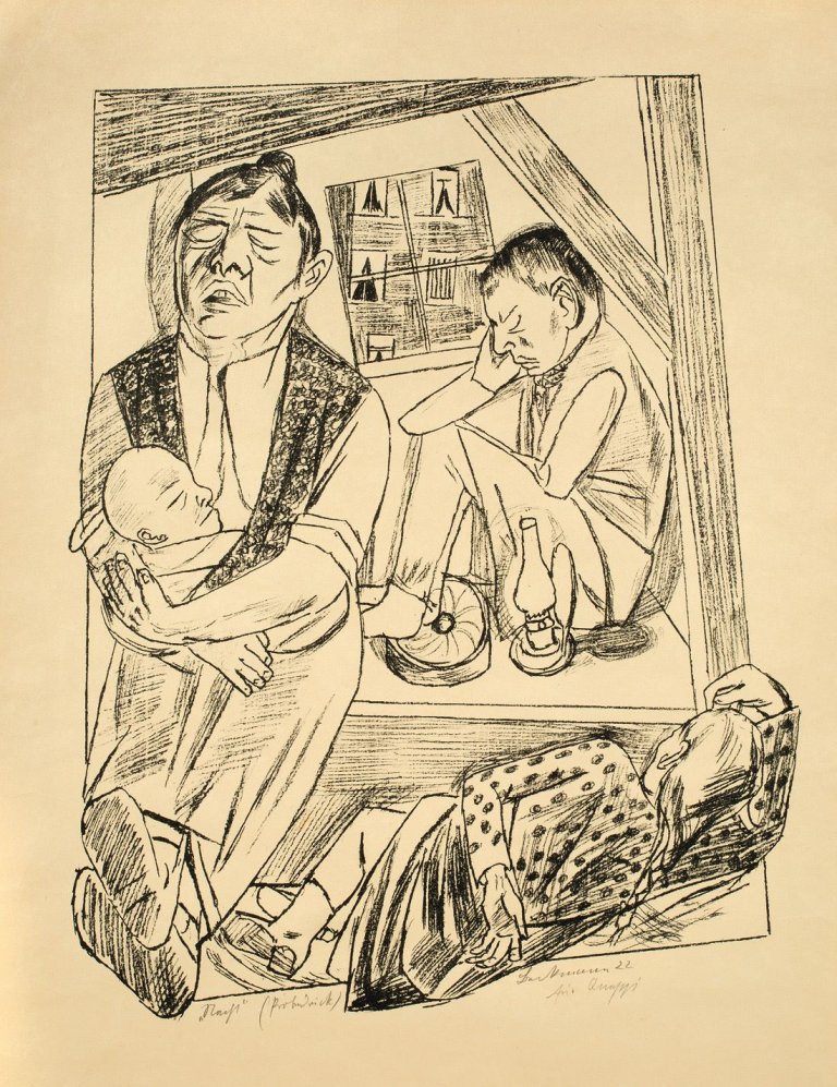 Auf diesem Bild ist das folgende Kunstwerk zu sehen: Max Beckmann. „Die Nacht“. 1923.