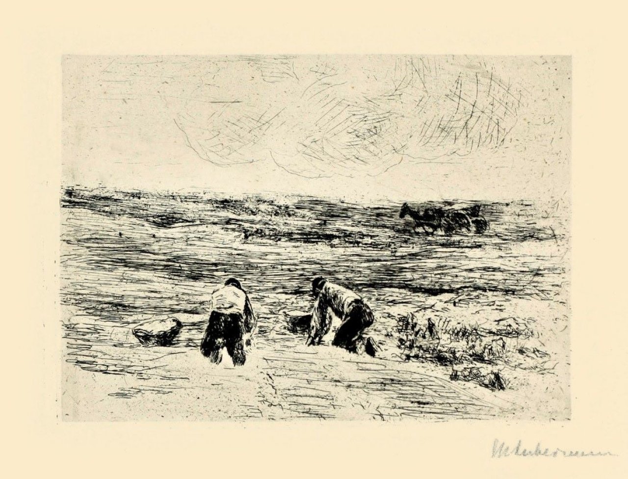 This picture shows the following artwork: Max Liebermann. „Kartoffelarbeiter“. 1896.