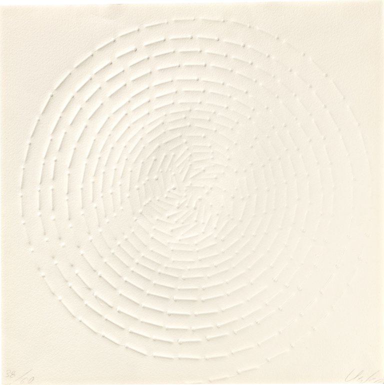 Auf diesem Bild ist das folgende Kunstwerk zu sehen: Günther Uecker. Ohne Titel. 1970er-Jahre.